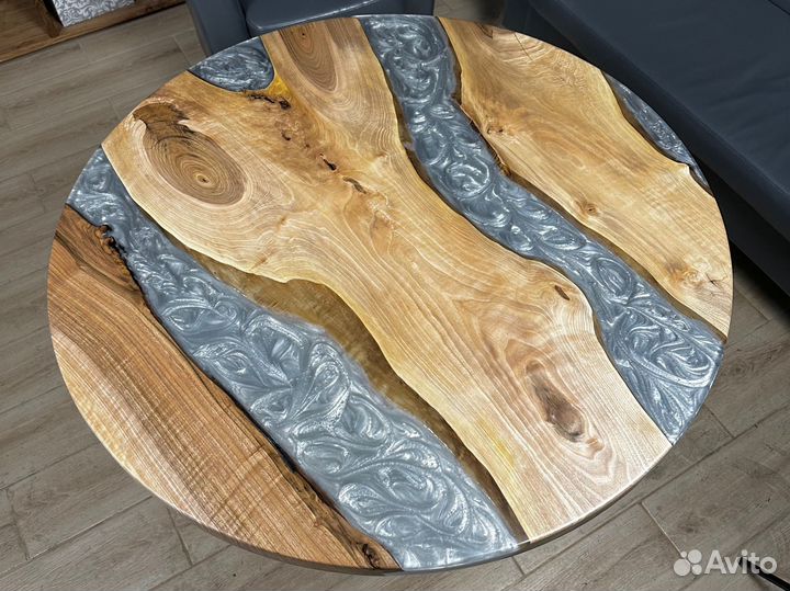 Стол из смолы, стол река, стол из эпоксидной смолы