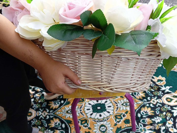 Корзина плетеная большая подарочная