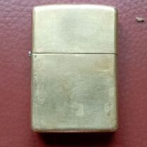 Зажигалка бензиновая zippo solid brass + чехол