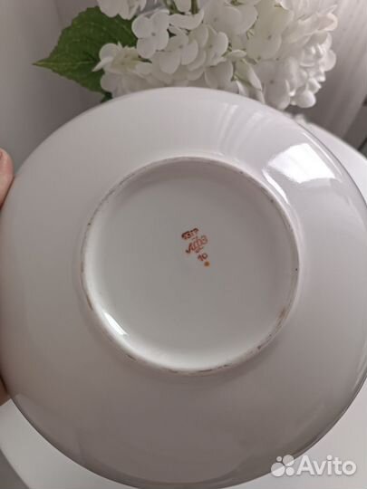 Блюдо тарелка СССР сухарница лфз кобальт