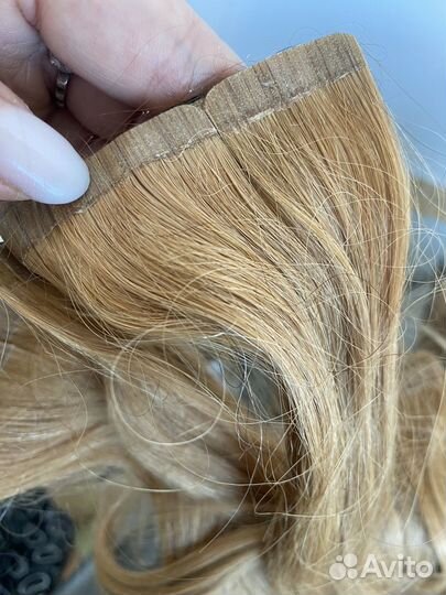 Волосы натуральные на лентах