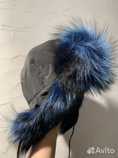 Шапка детская с мехом Чернобурки