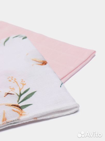 Платочки муслиновые/салфетки для кормления 30х30см