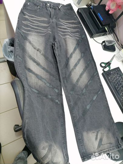 Джинсы новые багги y2k