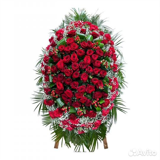 Венки ритуальные из живых цветов