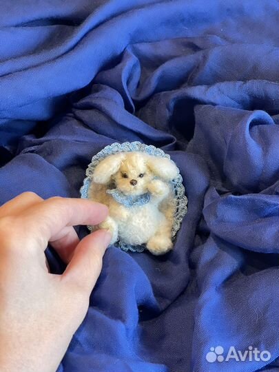 Миниатюрная собачка крючком. 5,5 см