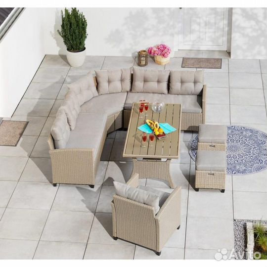 Комплект плетеной мебели AFM-373B Beige. Ротанг