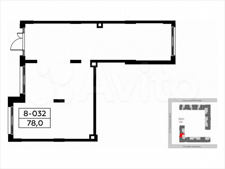 Аренда, торговое помещение, площадь 78 кв.м