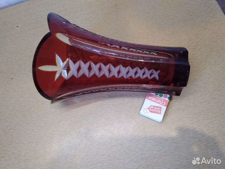 Ваза цветное стекло СССР