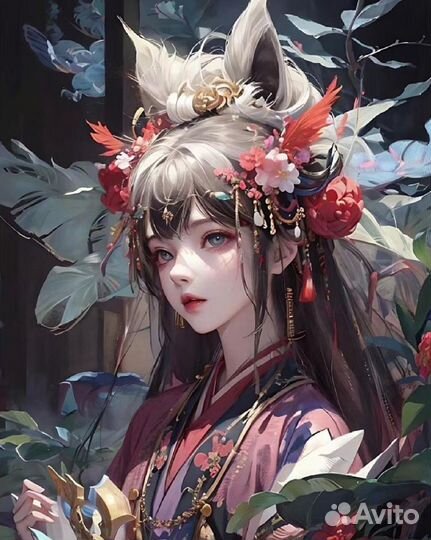 Картина по номерам на холсте аниме