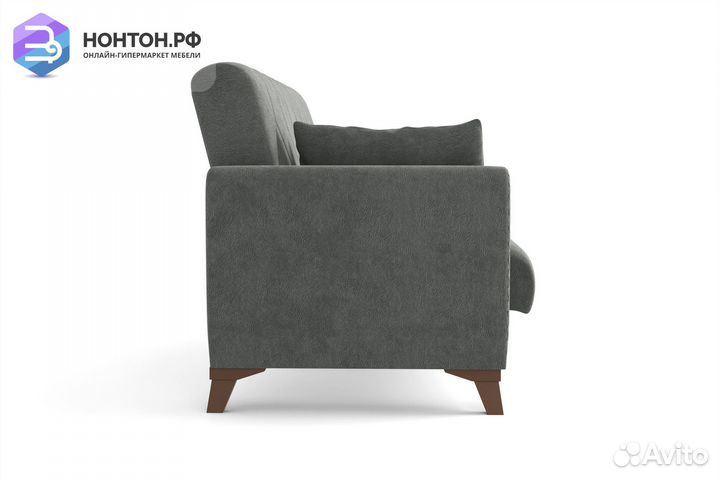 Диван книжка Эдвин 3-х местный темно-серый