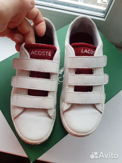 Lacoste кеды белые и слипоны р.32