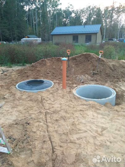 Септик из бетонных колец. Под ключ. Копка колодца