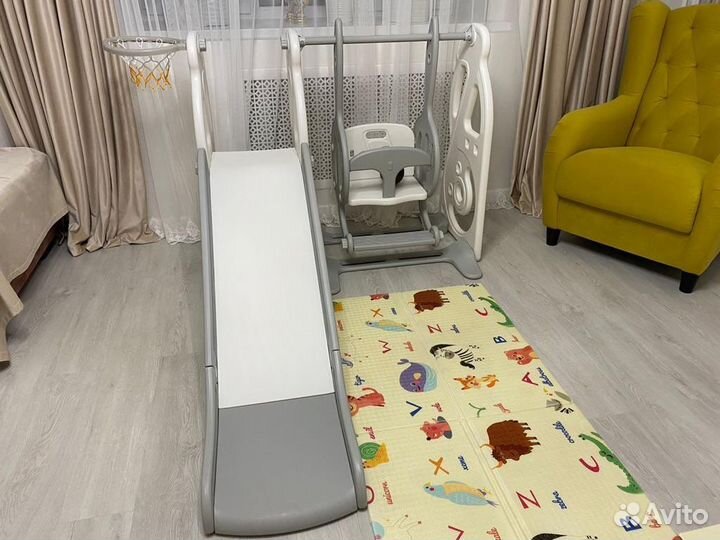 Детская горка с качелями для дома