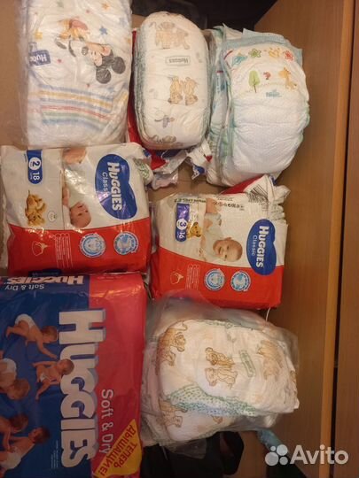 Памперсы подгузники для детей 1,2,3,4,5