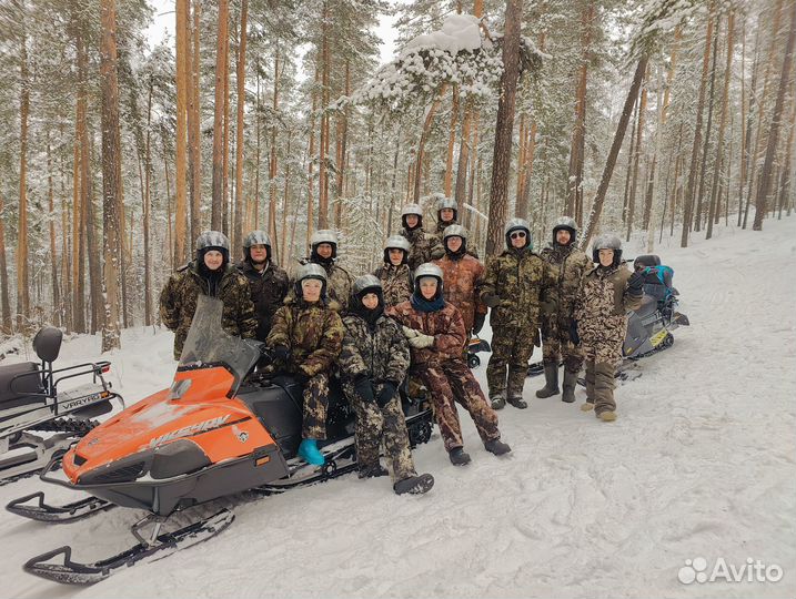 Тур с баней на снегоходах