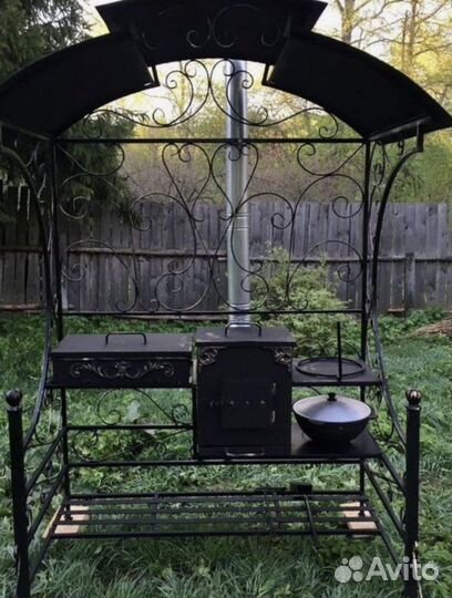 Мангал с крышей