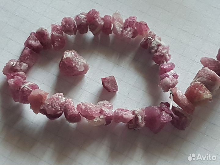 Родохрозит галтовка бусины