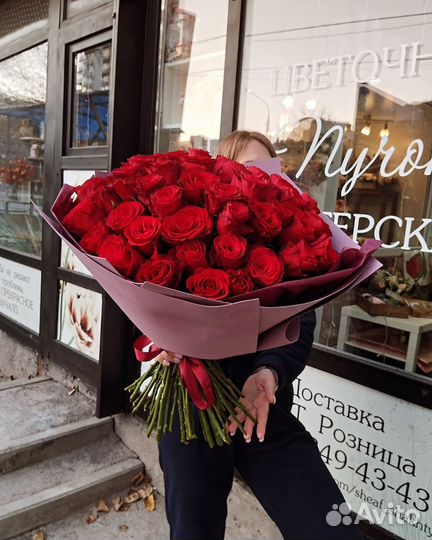 Букет 101 роза роза букеты