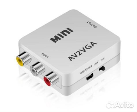 Преобразователь видеосигнала с RCA) VGA+шнур питан