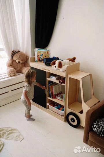 Стеллаж машинка (малая) дверь грифель