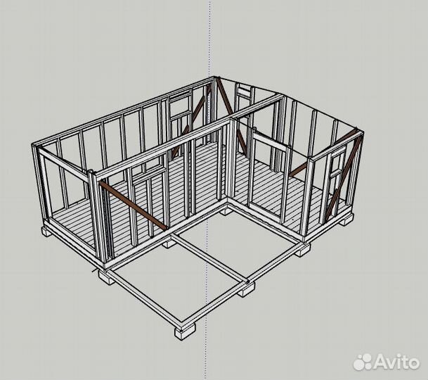 Проект для сборки беседки, бытовки