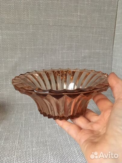 Конфетница карамельное стекло