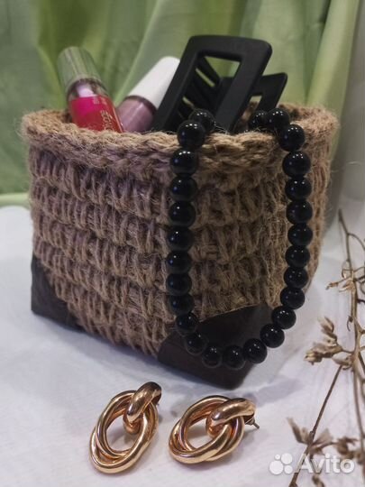 Корзина для хранения из джута