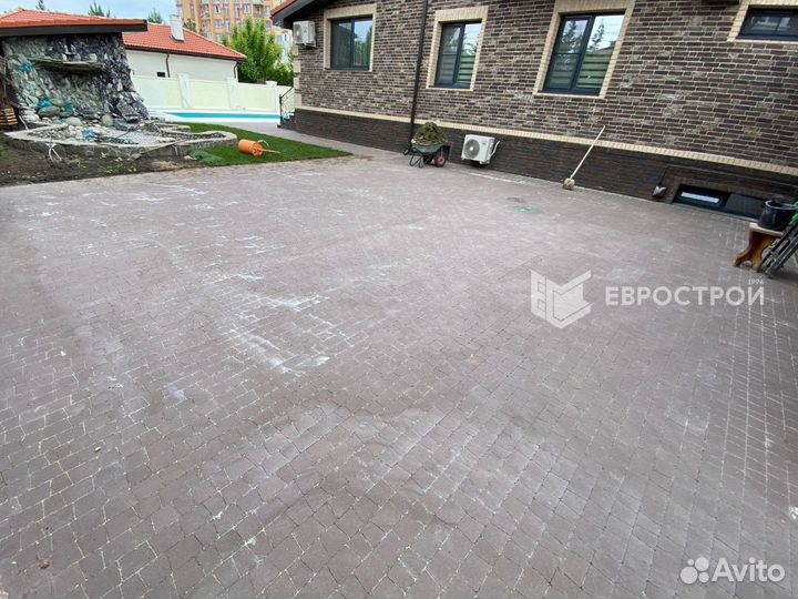 Тротуарная плитка, брусчатка, бордюры