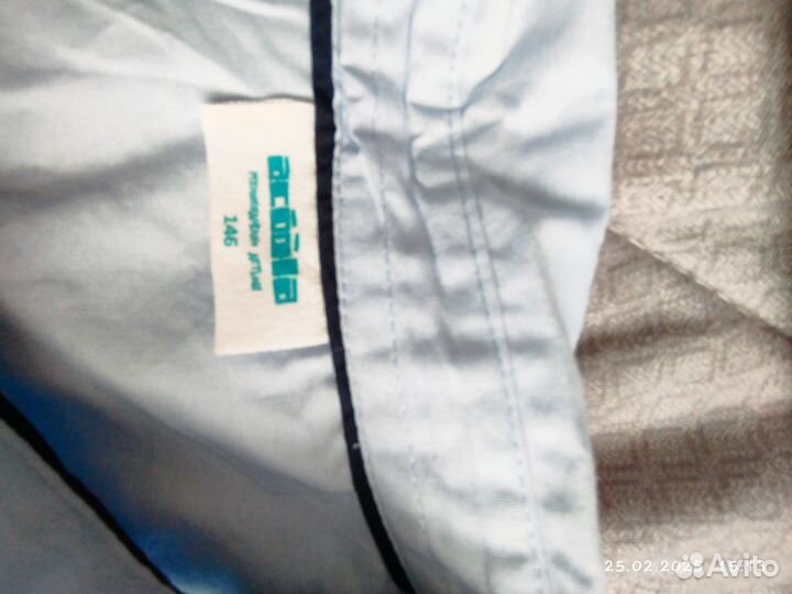 Рубашка для школы голубая