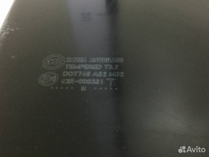 Стекло двери задней правой Kia Rio 3 UB 2011-2017