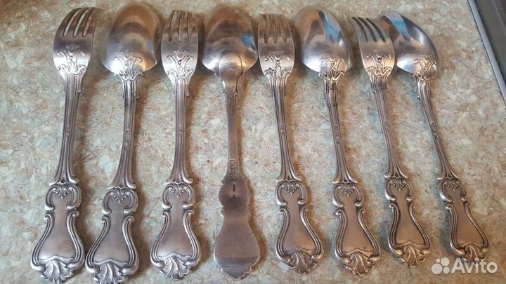 Столовое серебро 84 пр