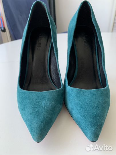 Туфли лодочки замшевые 36