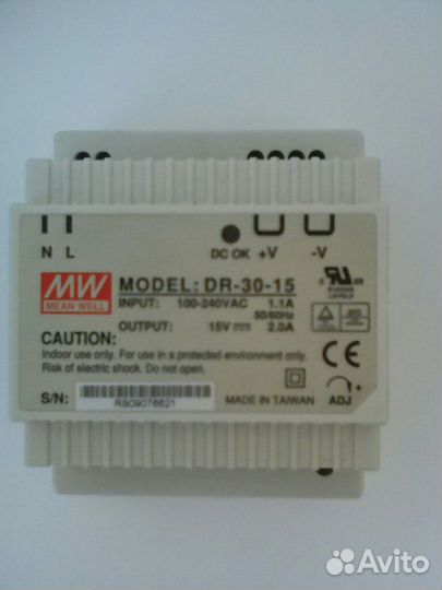 Блок питания импульсный 30Вт mean well DR-30-15