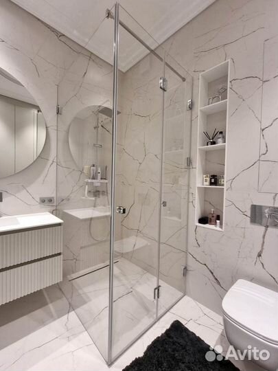 Стеклянная перегородка для душа