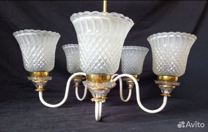 Люстра пятирожковая и 3 бра (Чехия ) в комплекте