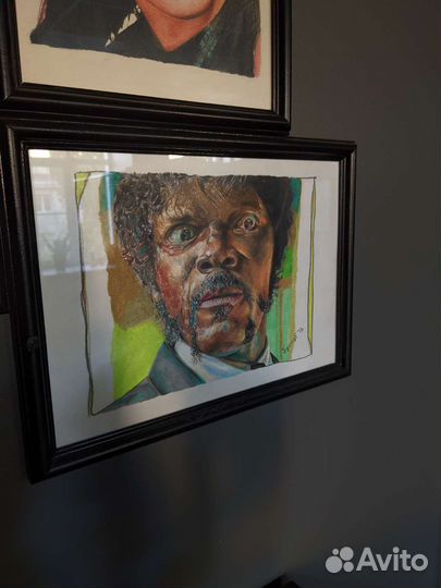 Картина, рисунок, портрет а4 Сэмюэл Л. Джексон