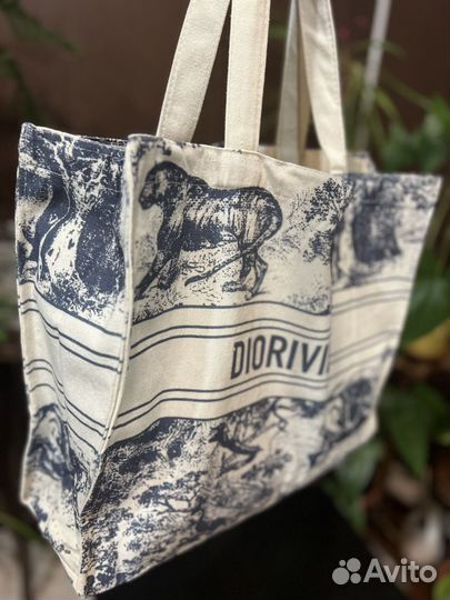 Christian dior шопер холщёвый vip gift новый