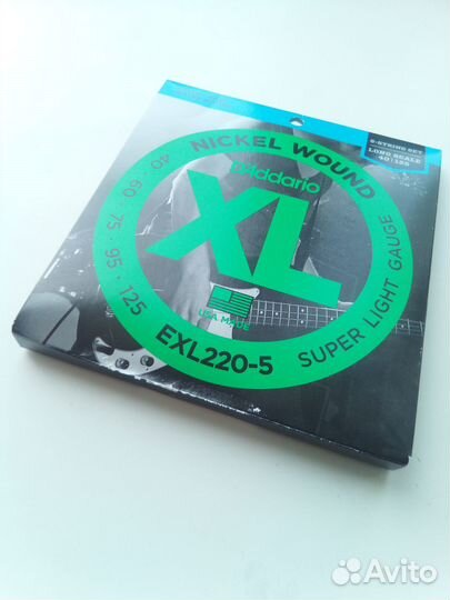 Струны для 5-ти струнной бас гитары DAddario EXL2