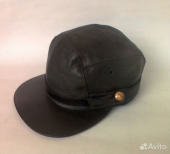 Кепка мвд кожанная Милицейская СССР 1994
