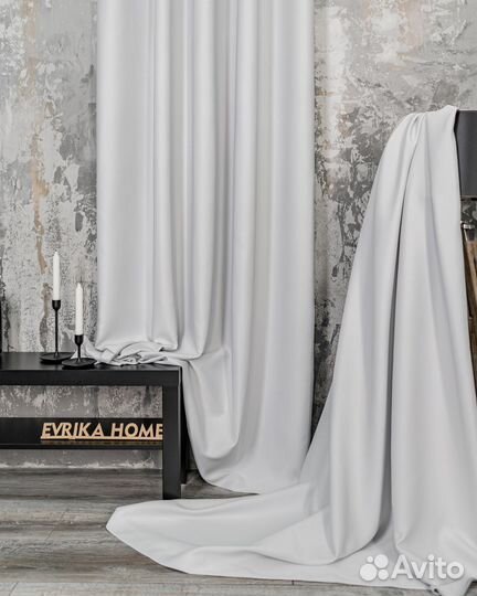Шторы блэкаут Амадео платиновый новые пошив