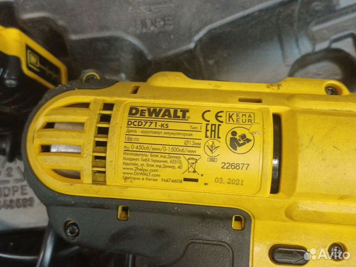 Шуруповерт dewalt dcd 771