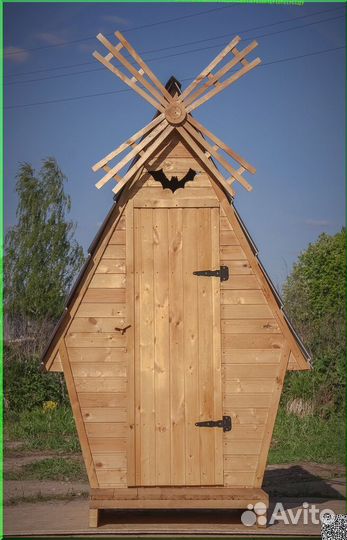 Уличный туалет деревянный JWL458