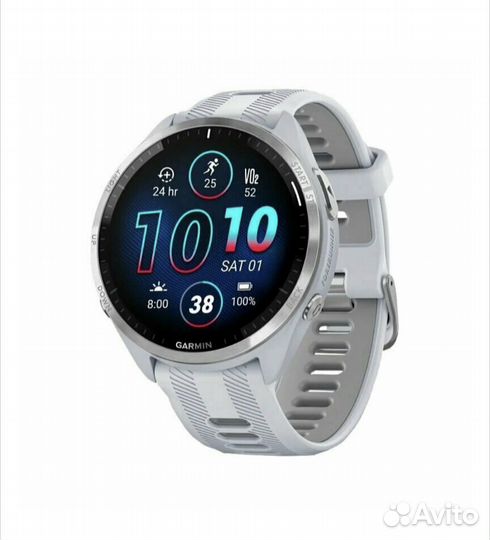 Garmin Forerunner 965 White Stone and Powder Grey