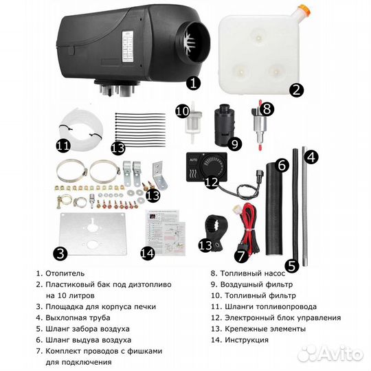 Автономный отопитель 12в