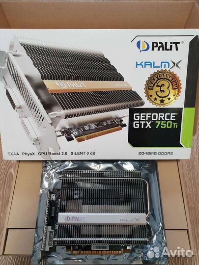 Видеокарта Palit KalmX 750ti 1050ti