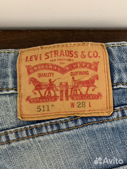 Шорты levis 511 slim мужские