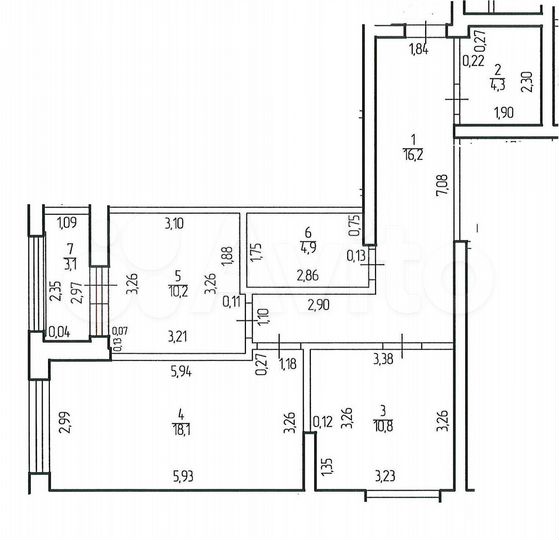 2-к. квартира, 66,1 м², 18/25 эт.