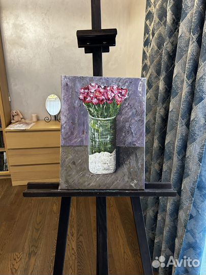 Картина маслом на холсте цветы