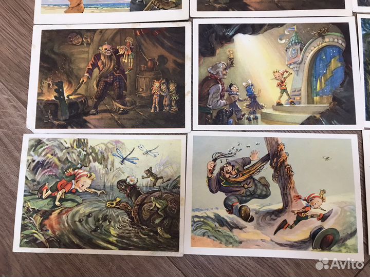 Открытки Буратино 1955г